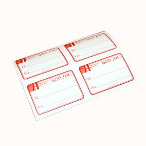 Gåvelappar – "God jol"